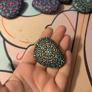 Hand-Painted Mandala Stone